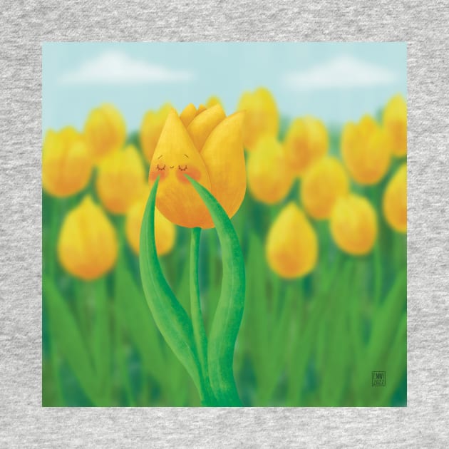 Bashful tulip by Emma Wiklund Art